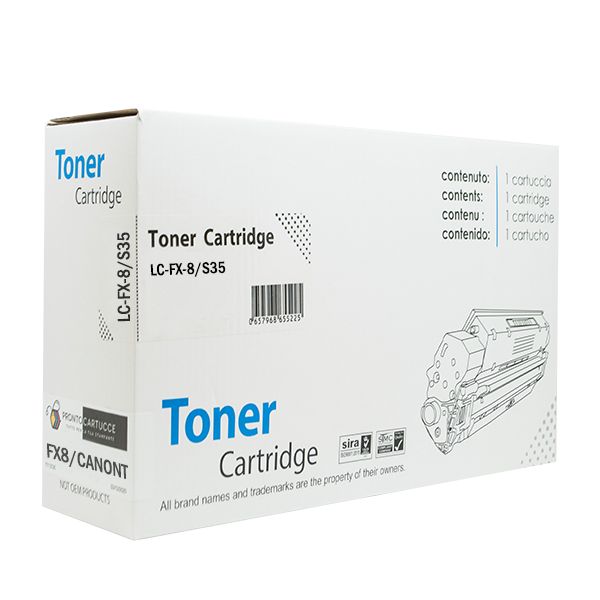 FX8CR TONER FOR CANON CARTRIDGE T (7833A002) FX8
 PCD320 COMPATIBILE